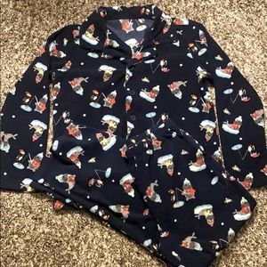 YM (7-8) Gymboree Seal/Penguin Fleece Pajamas